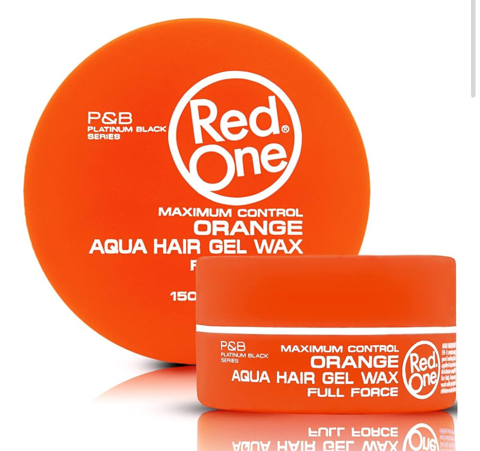 Red One Full Force Aqua Hair Gel Wax Orange - 150ml