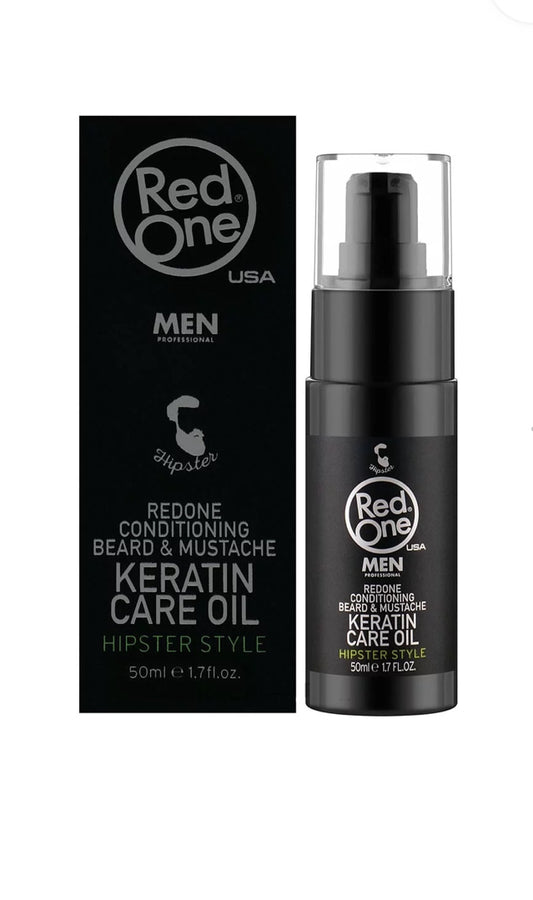 Red One Conditioning Beard & Mustache Keratin Care Oil - 50ml