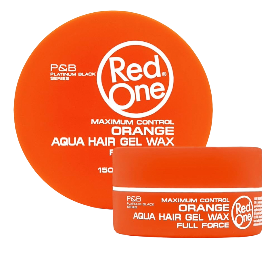 Red One Full Force Aqua Hair Gel Wax Orange - 150ml