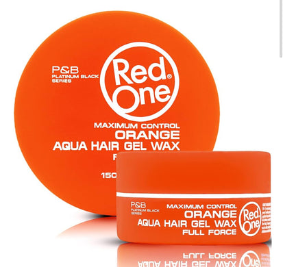 Red One Full Force Aqua Hair Gel Wax Orange - 150ml